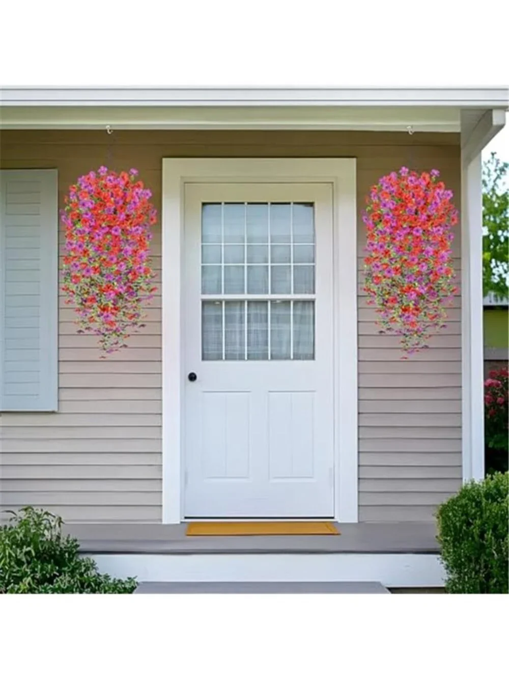 Artificial Hanging Orchid Flowers UV Resistant Silk Outdoor Garden Decor